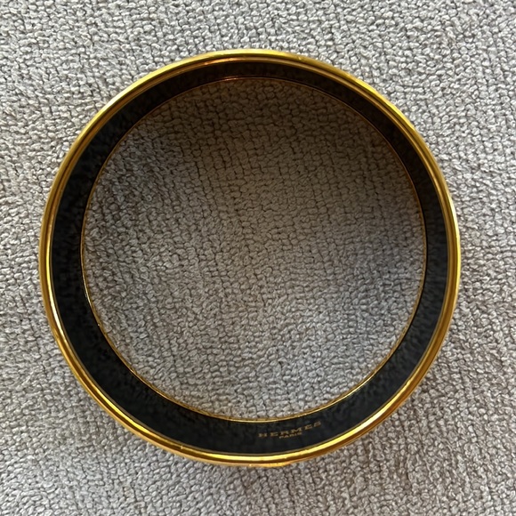 Hermes bangle bracelet with horse black & gold - Picture 7 of 8